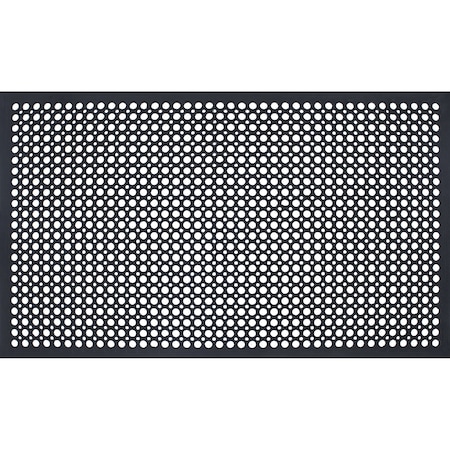 Safestep Antifatigue Mat, 5 ft L x 3 ft W, 1.5 in Thickness, Black 387166